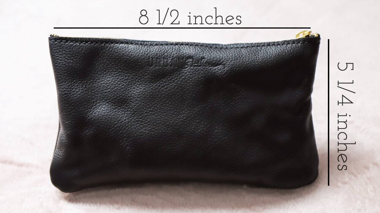 Small Leather Pouch in Silver