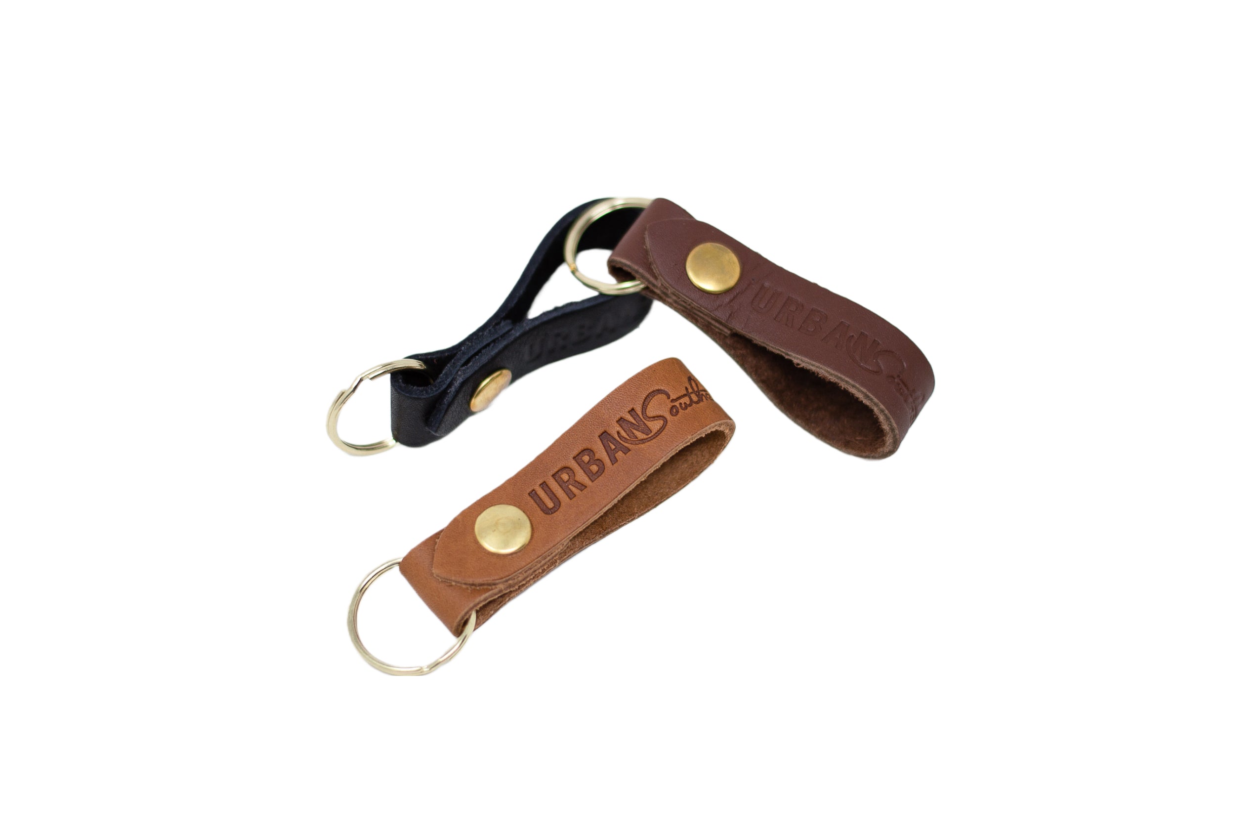 Loop Key Lanyard | Handmade Leather Keychain Lanyard Beige / Personalization: No