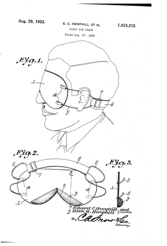 Patent image for the Sleep eye shade