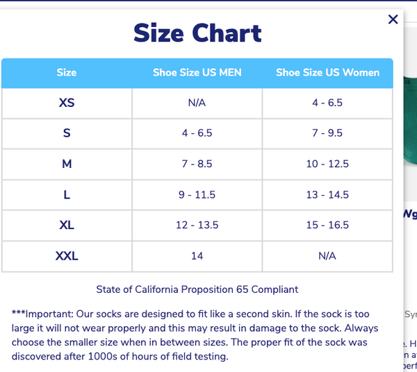 Care Remote Sizing Chart