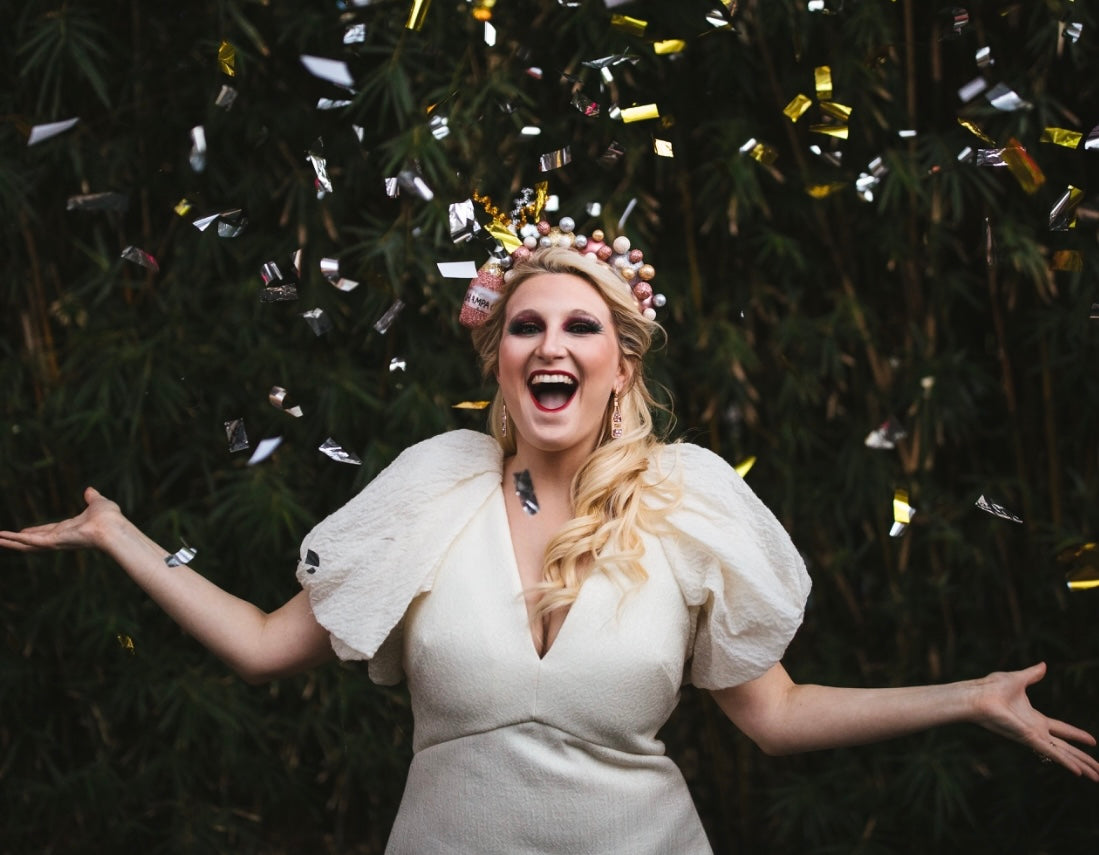 Champagne Bottle Headpiece – Crowned By Ellie