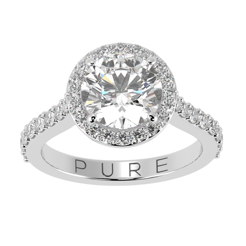 Timeless Round Brilliant Cut Diamond Halo - Purediamond