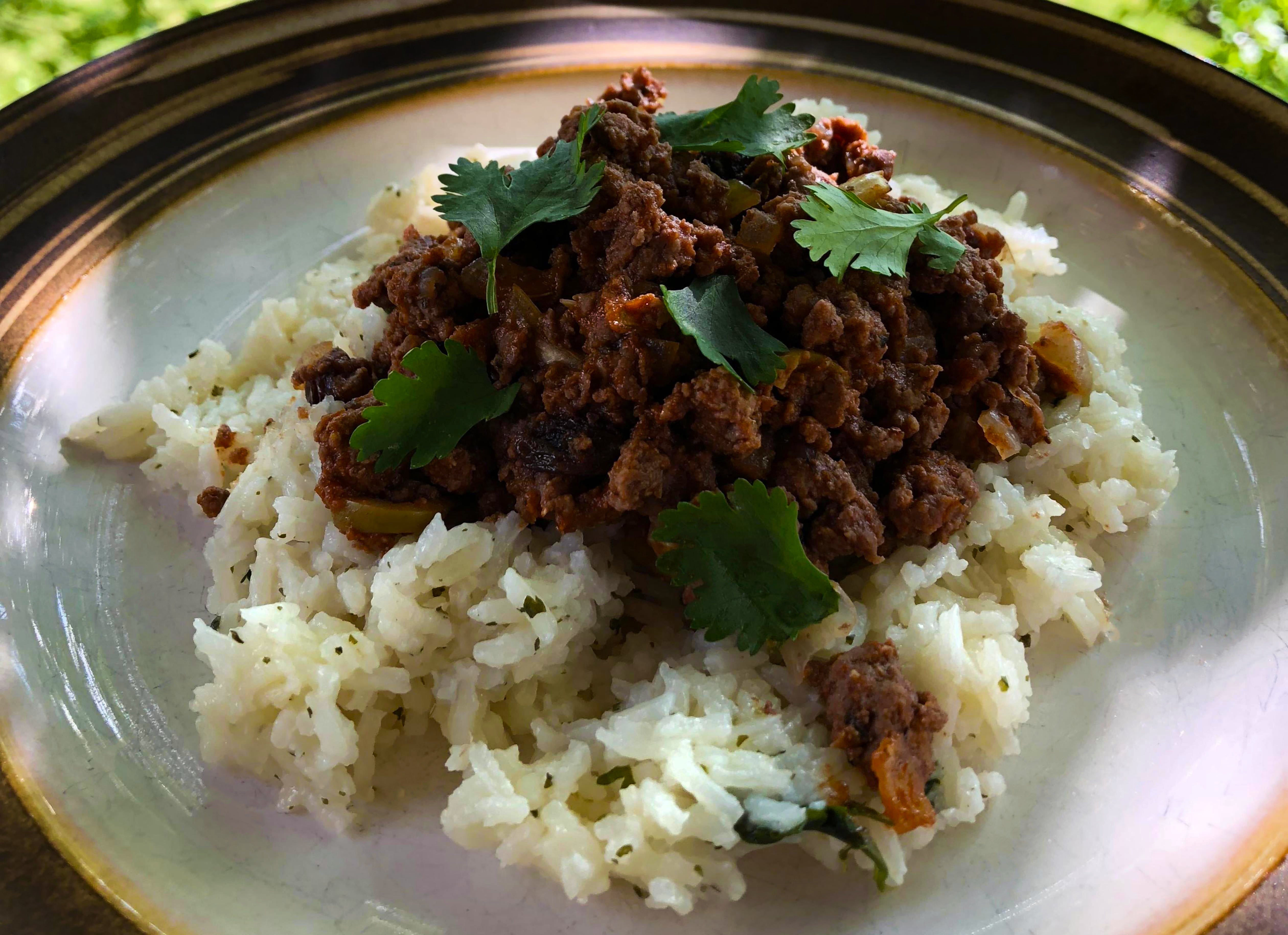 Cuban Elk Picadillo with Cilantro Lime Rice Recipe – Hunt To Eat