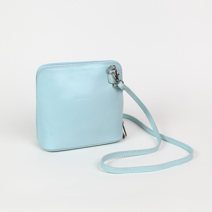 pale blue shoulder bag