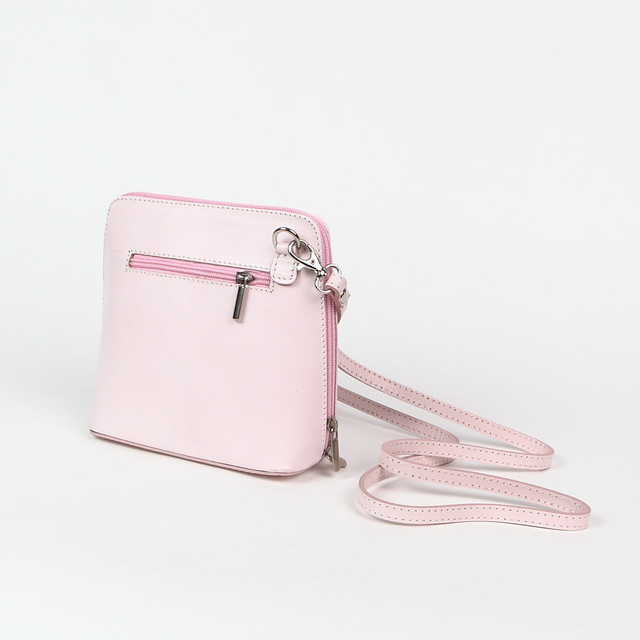 small pink shoulder bag