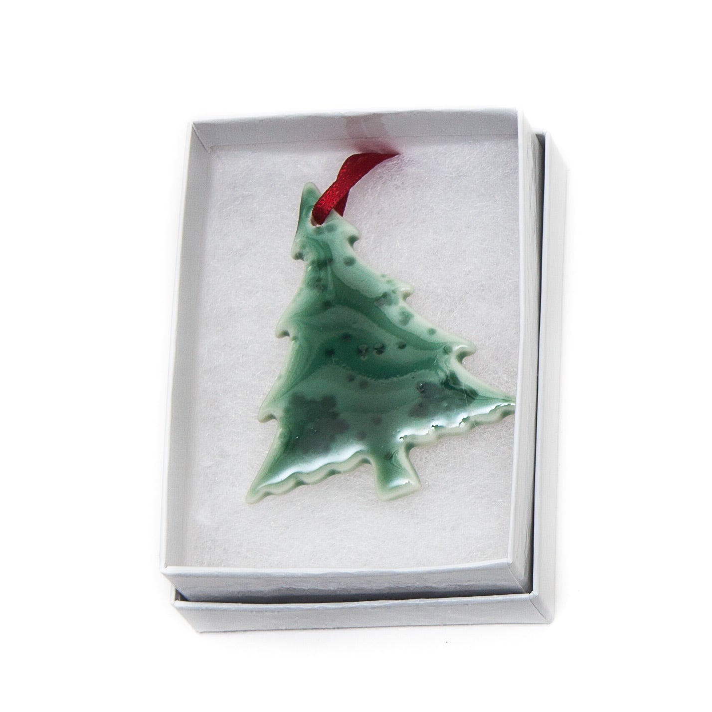 Green Christmas Tree Wal Flower Plug 2022 Angel Ceramics Medium Glazed Tree Hanging Christmas Decoration