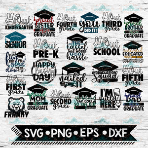 Download Graduation Bundle Svg 22 Designs Cut Files Dxf Files Graduatio Svgspecial