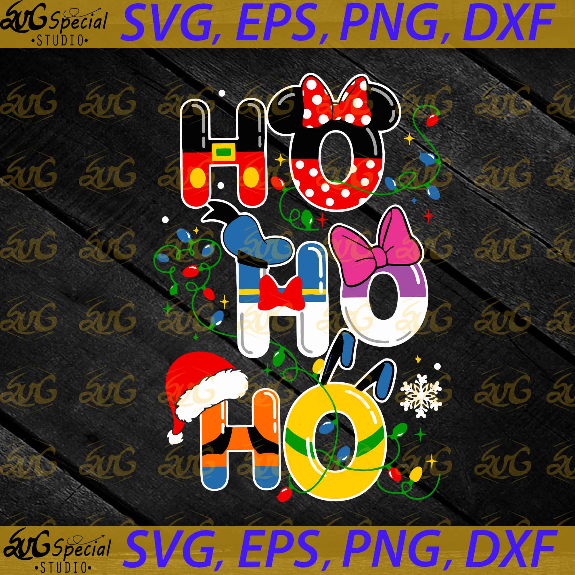 Ho Ho Ho Disney Christmas SVG, Disney Castle SVG, Mickey Mouse