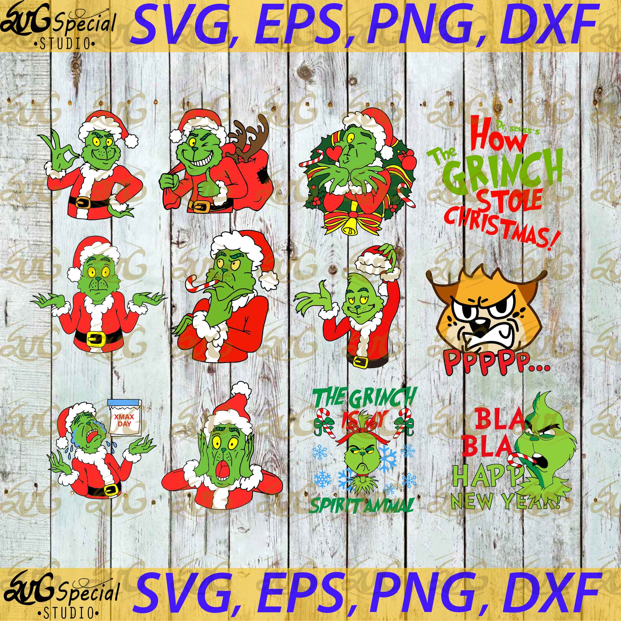 Grinch Clipart Svg - 1630+ File Include SVG PNG EPS DXF