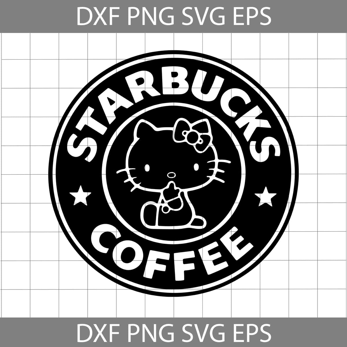 Hello Kitty Starbucks Coffee Svg, Coffee svg, drinking svg, cricut file ...