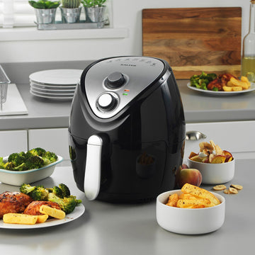 Salter EK5196GW Dual Air Fryer - Clear Viewing Windows, Dual-View Pro,  Healthy Fried Foods, Large 2 Drawer Easy Clean Baskets, 10 Cooking  Functions, Family Size, Touch Display, 7.6L Capacity, 1700W : 