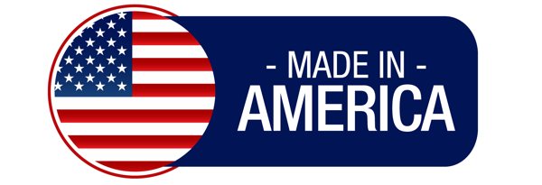 An illustrated banner that says "Made in America".