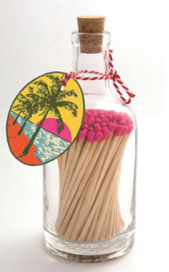 Archivist Luxury Glass Bottle Matches - Palm Tree