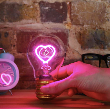 Cordless Heart Lightbulb Valentines Day Gift Ideas South London Gift Store 