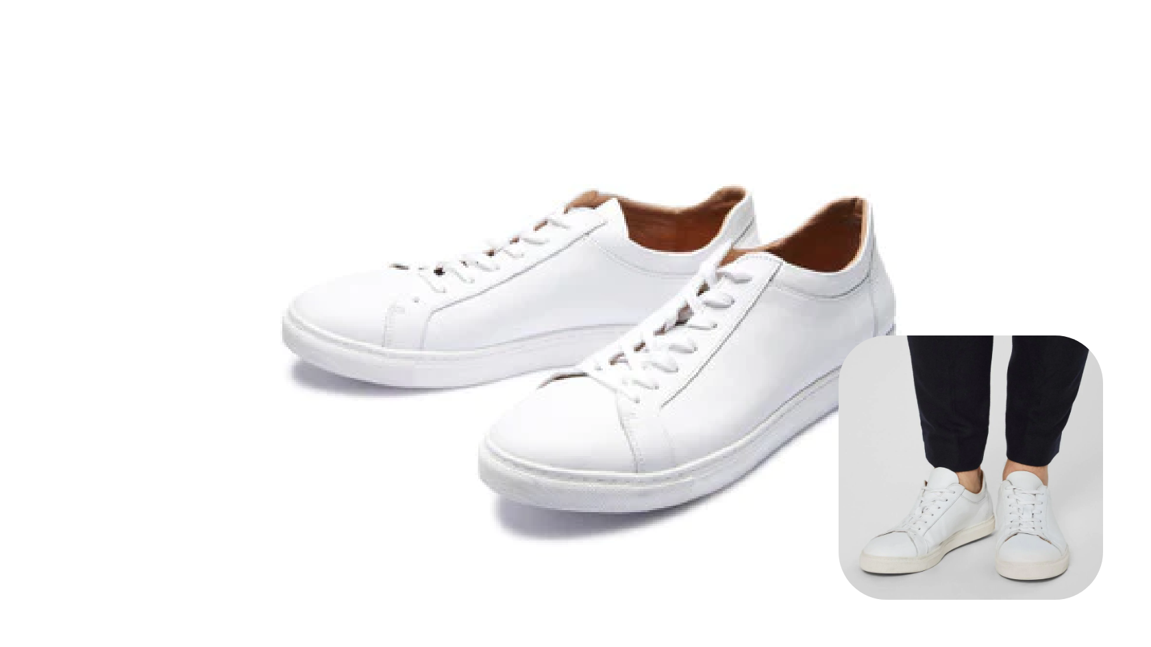 Selected Homme White Leather Trainers