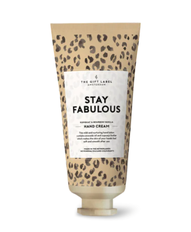 The Gift Label Stay Fabulous Hand Cream Tube Gift Store Bunka London