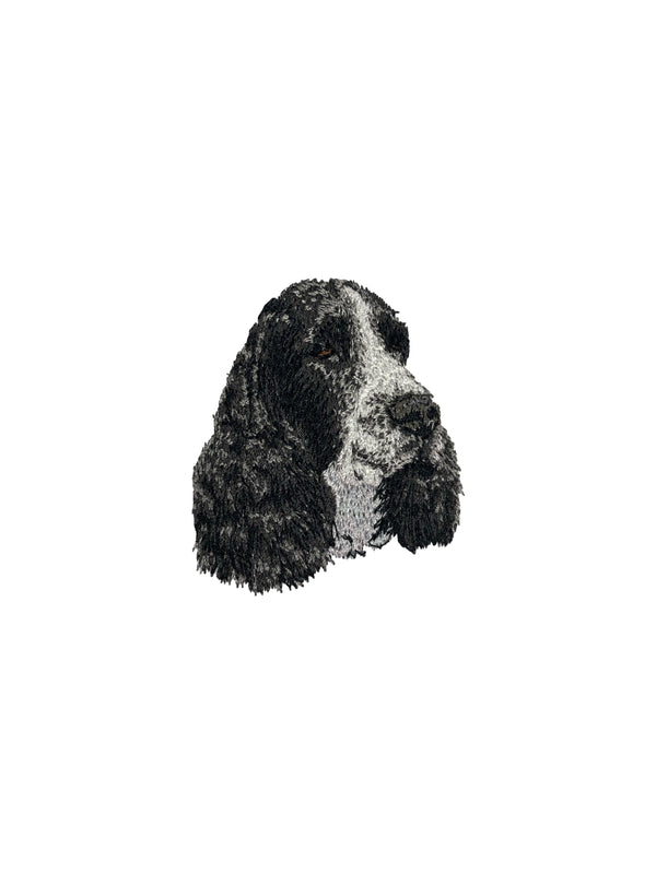 black and white springer spaniel stuffed animal