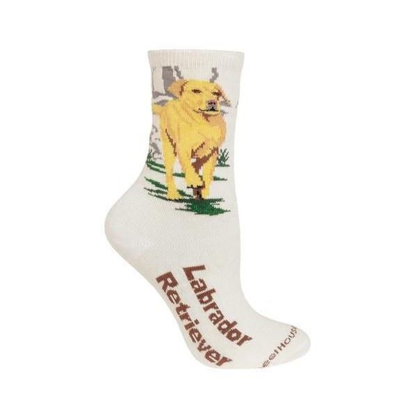 Fun socks for men gray labrador puppies