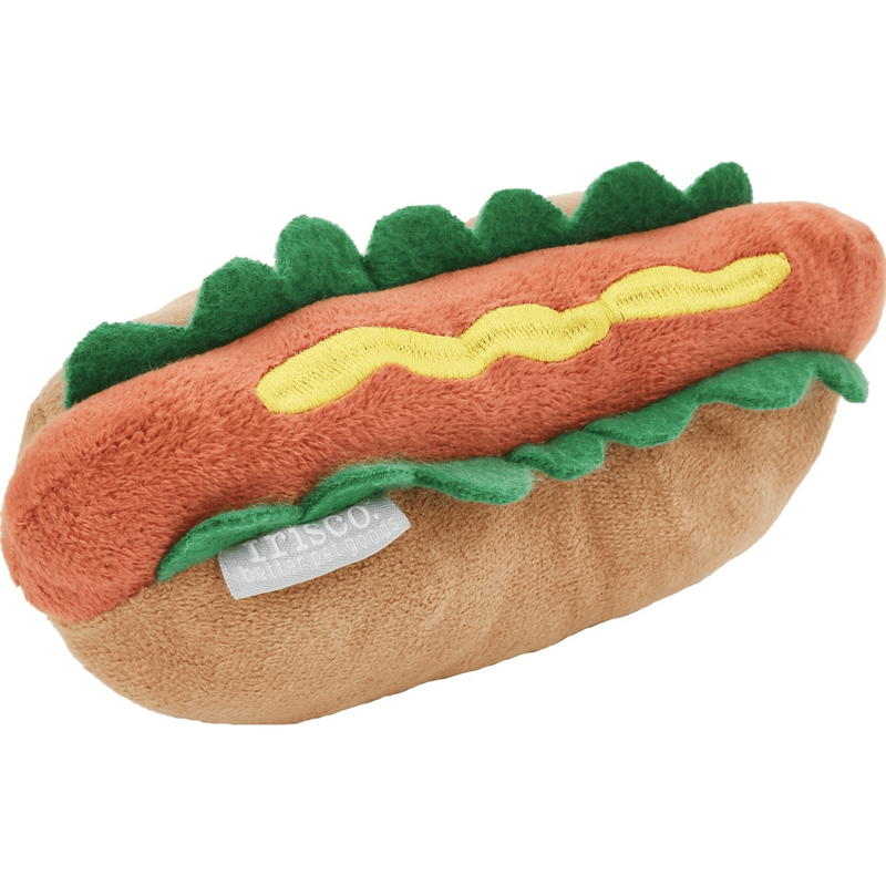 Frisco Plush Squeaking Hotdog Dog Toy | AKC Shop