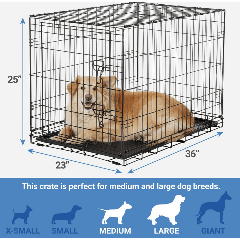 Frisco Fold & Carry Single Door Collapsible Wire Dog Crate | AKC Shop