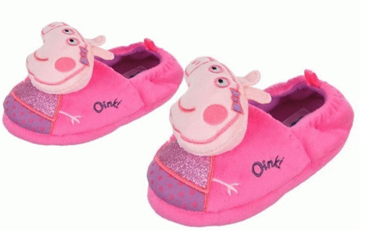 girls pig slippers