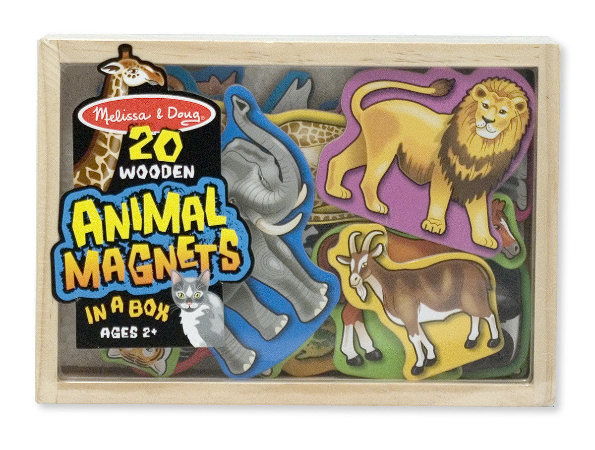 melissa and doug wooden animal magnets