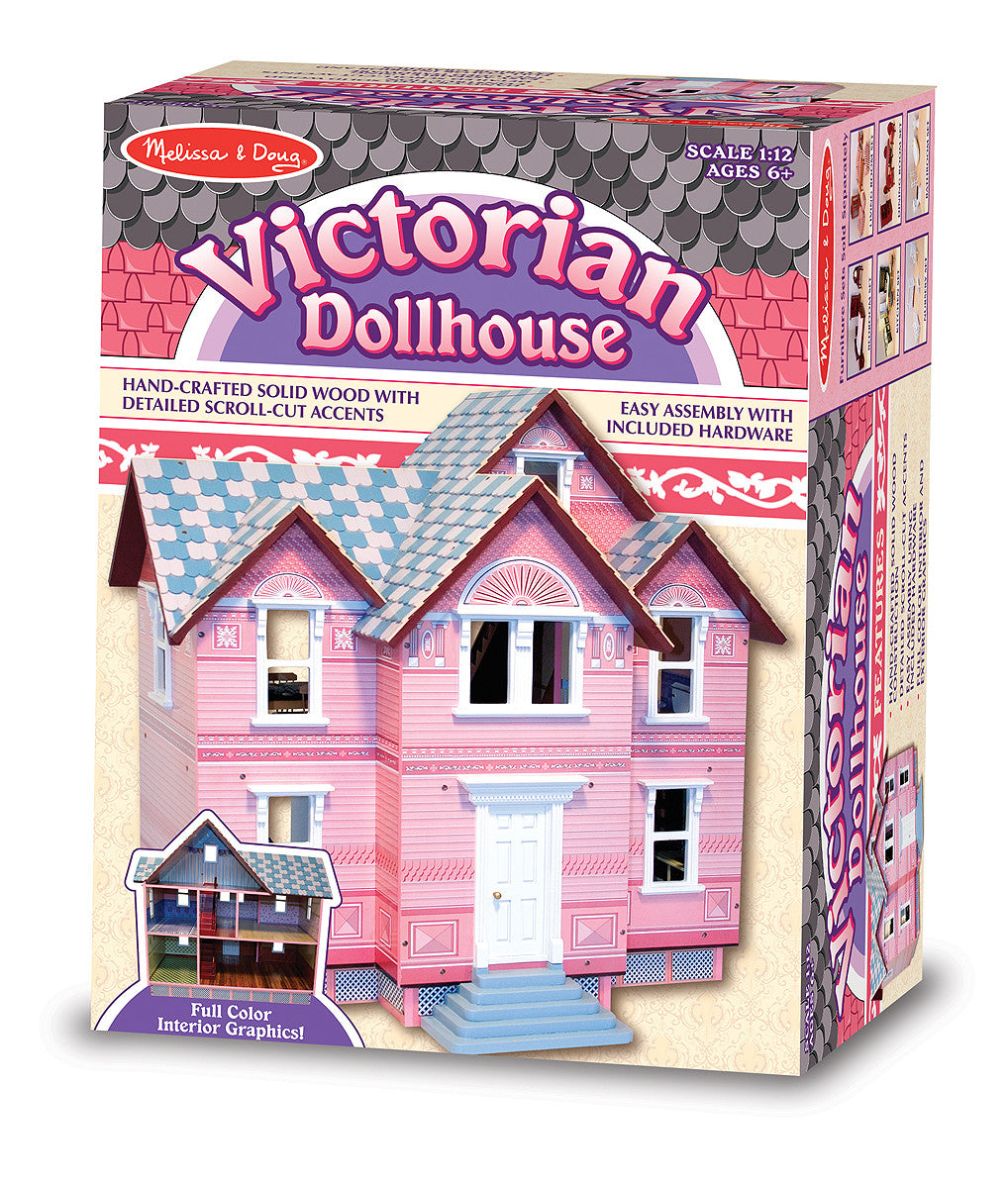 melissa and doug victorian dollhouse family