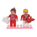 Bundle of 2 |Brictek Mini-Figurines (2 pcs School Teacher & 3 pcs Navy/Police/Fireman Sets)