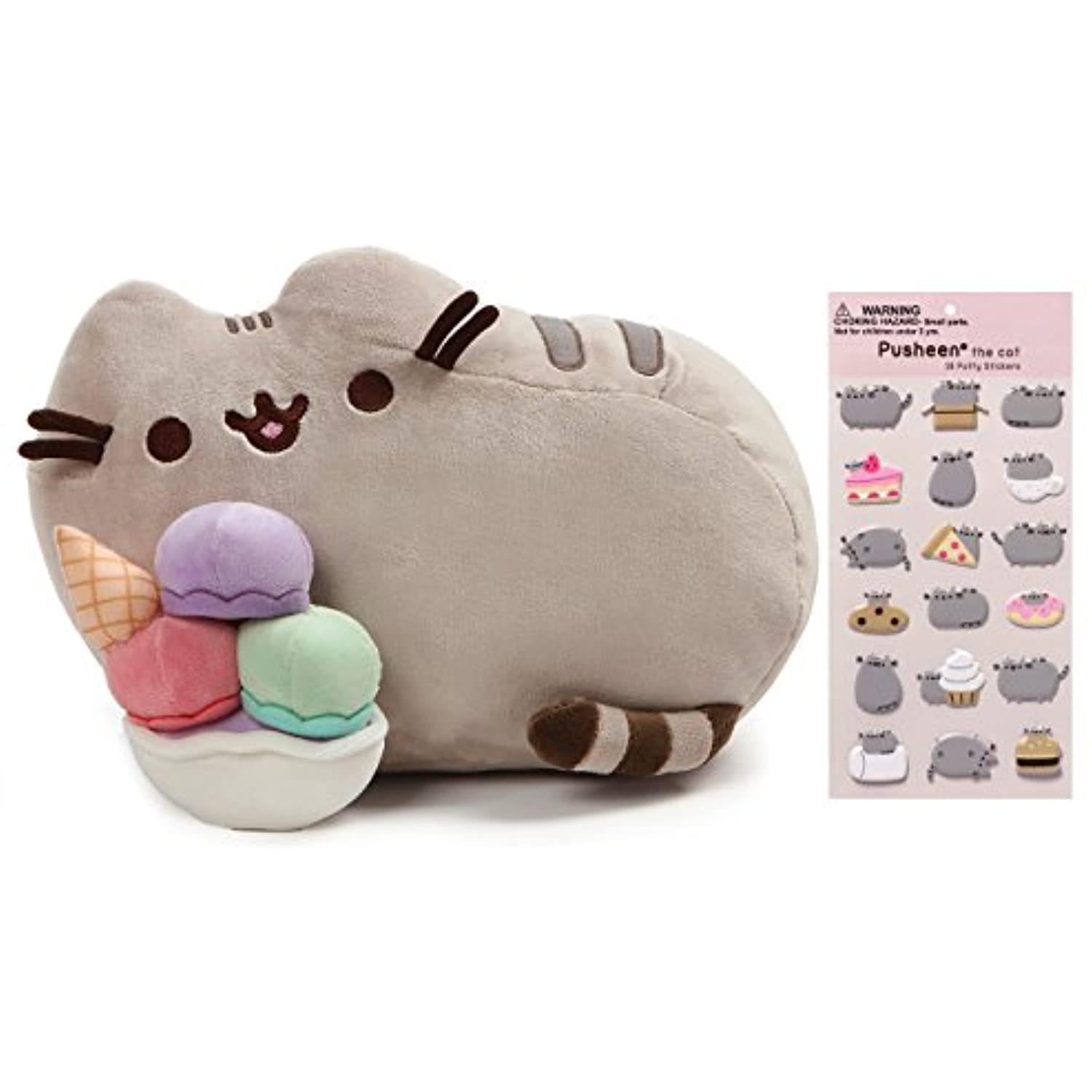 pusheen ice cream sundae plush