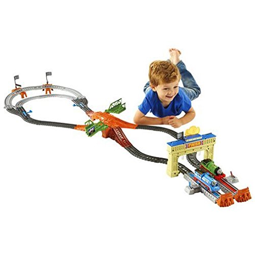 trackmaster thomas and percy's railway race set