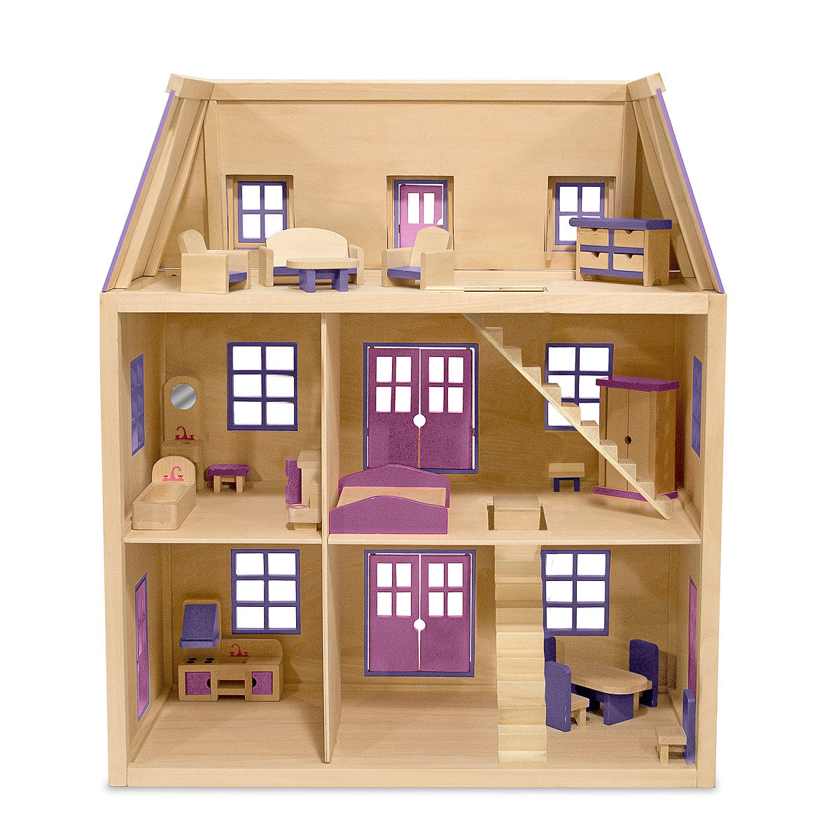 melissa and doug wooden dollhouse