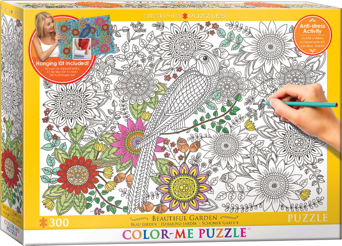 Color puzzle. Пазл Еврографикс. Пазл-раскраска 300 деталей - цветы. Color me. Color me beautiful книга.