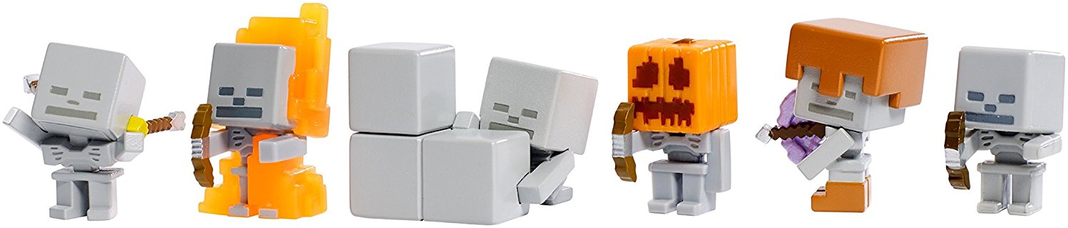 Mattel Minecraft Mini Mob Zombie / Skeleton Pack Toy Figure | You Are