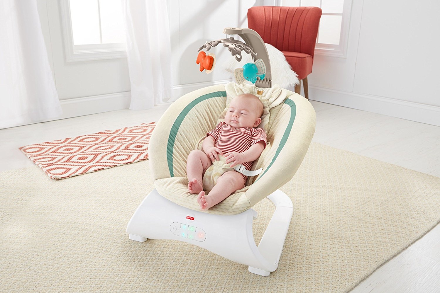 fisher price deluxe bouncer soothing savanna