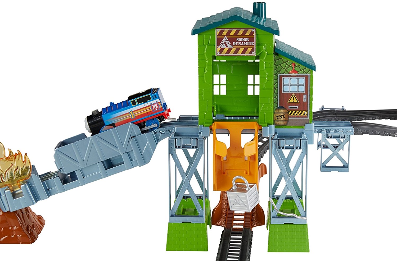 thomas trackmaster fiery rescue set