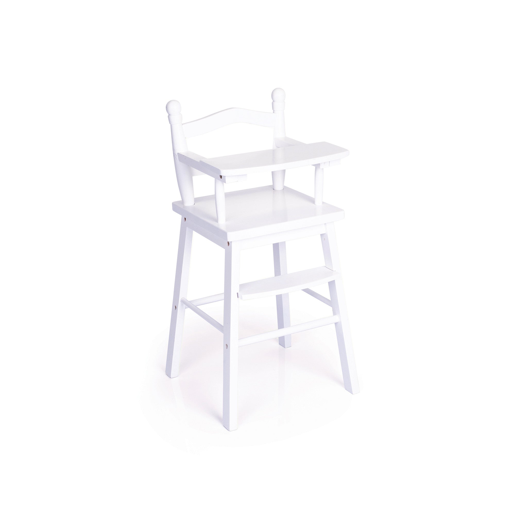 white doll high chair