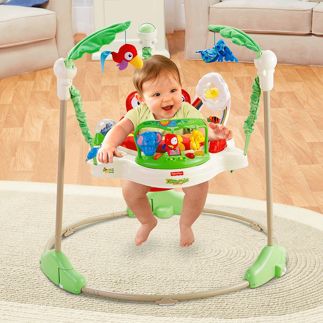 pink rainforest jumperoo