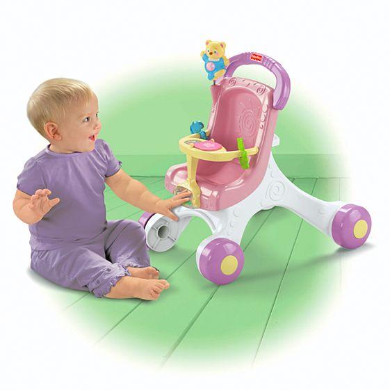fisher price stroll along walker & baby's first doll gift set