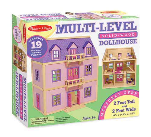 melissa and doug multi level dollhouse