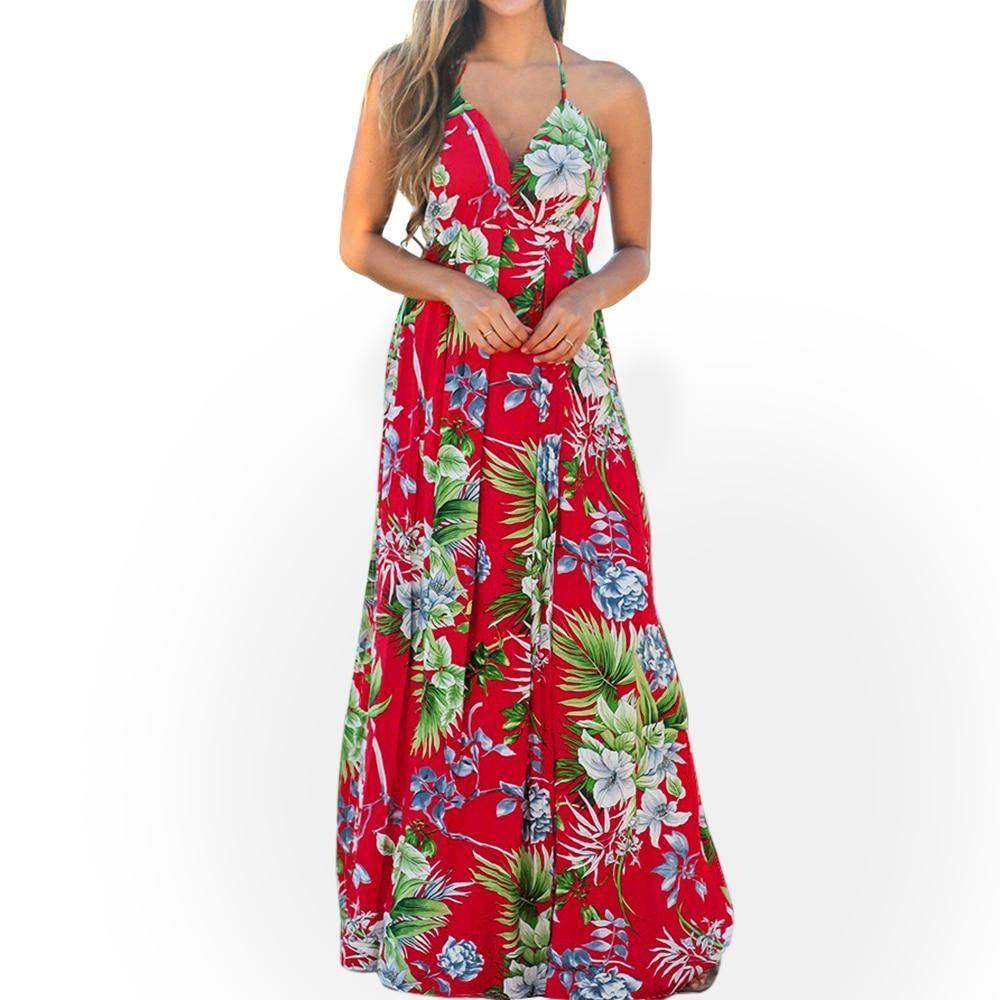 Bohemian Floral Printed Dress