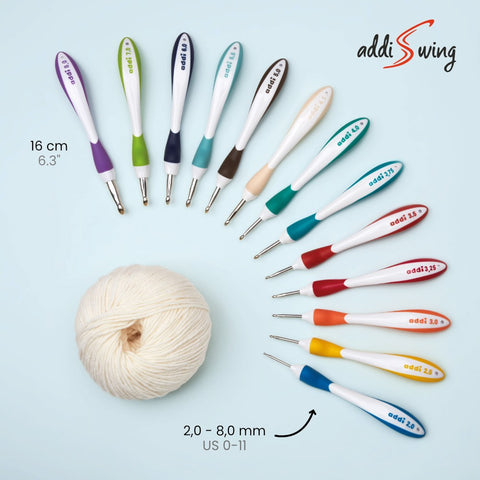 Addi Swing crochet hooks from stock at an affordable price