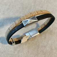 Cork Bracelet with Aztec Bar
