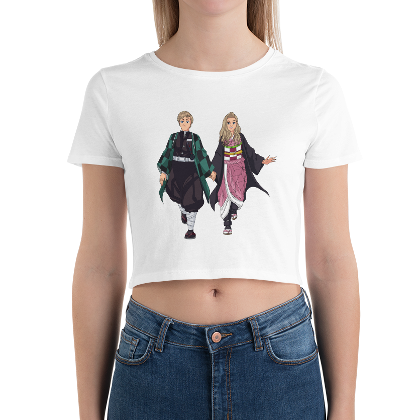 ALab Freckle Anime Eyes Black Crop Long Sleeve TShirt