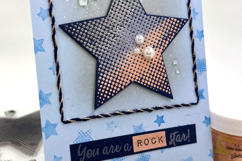 Unique handmade card idea for Father's Day 2024 with the sentiment "You are a rock star"
