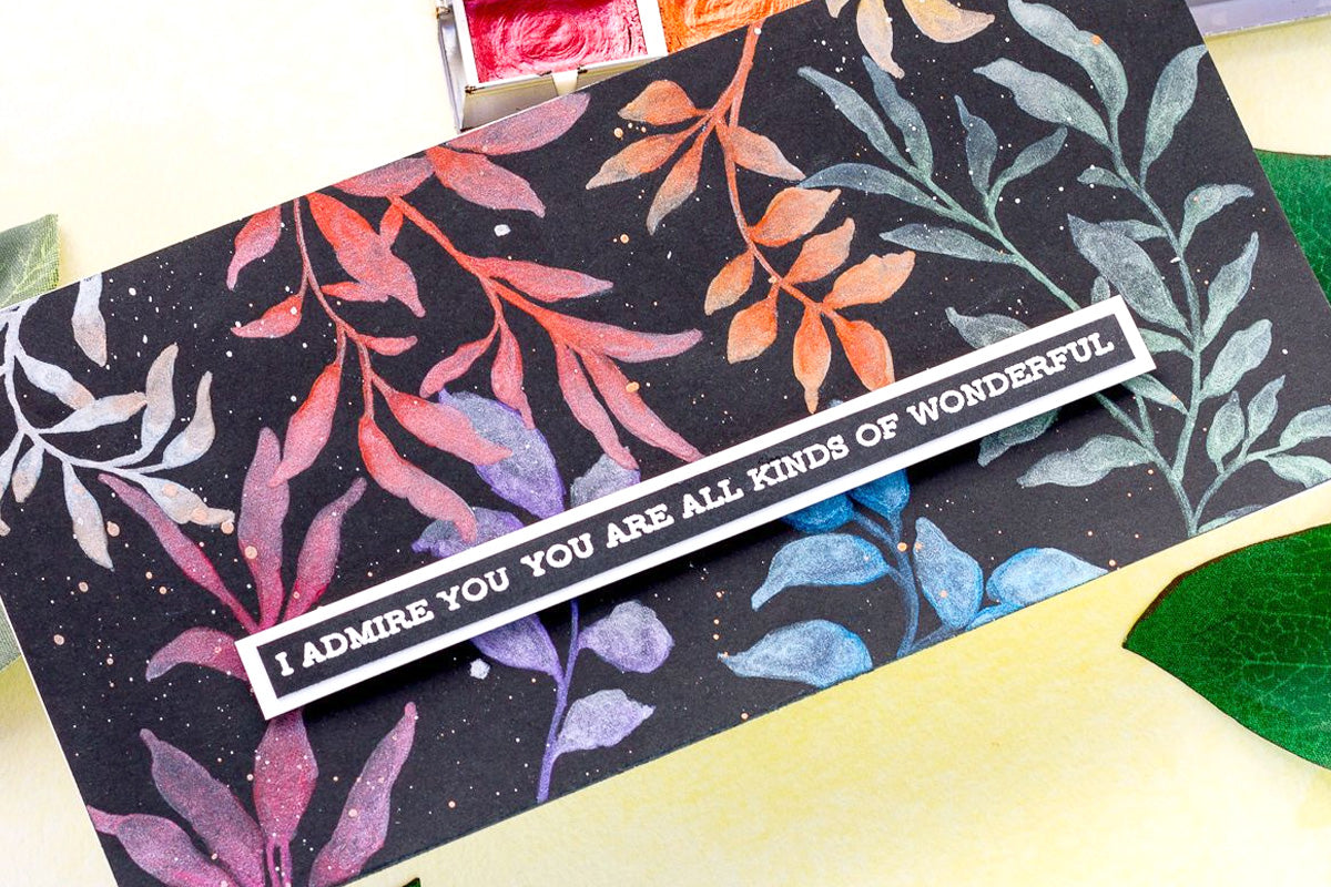 Create shimmering projects with metallic watercolor paints and leaf-themed stamp sets!