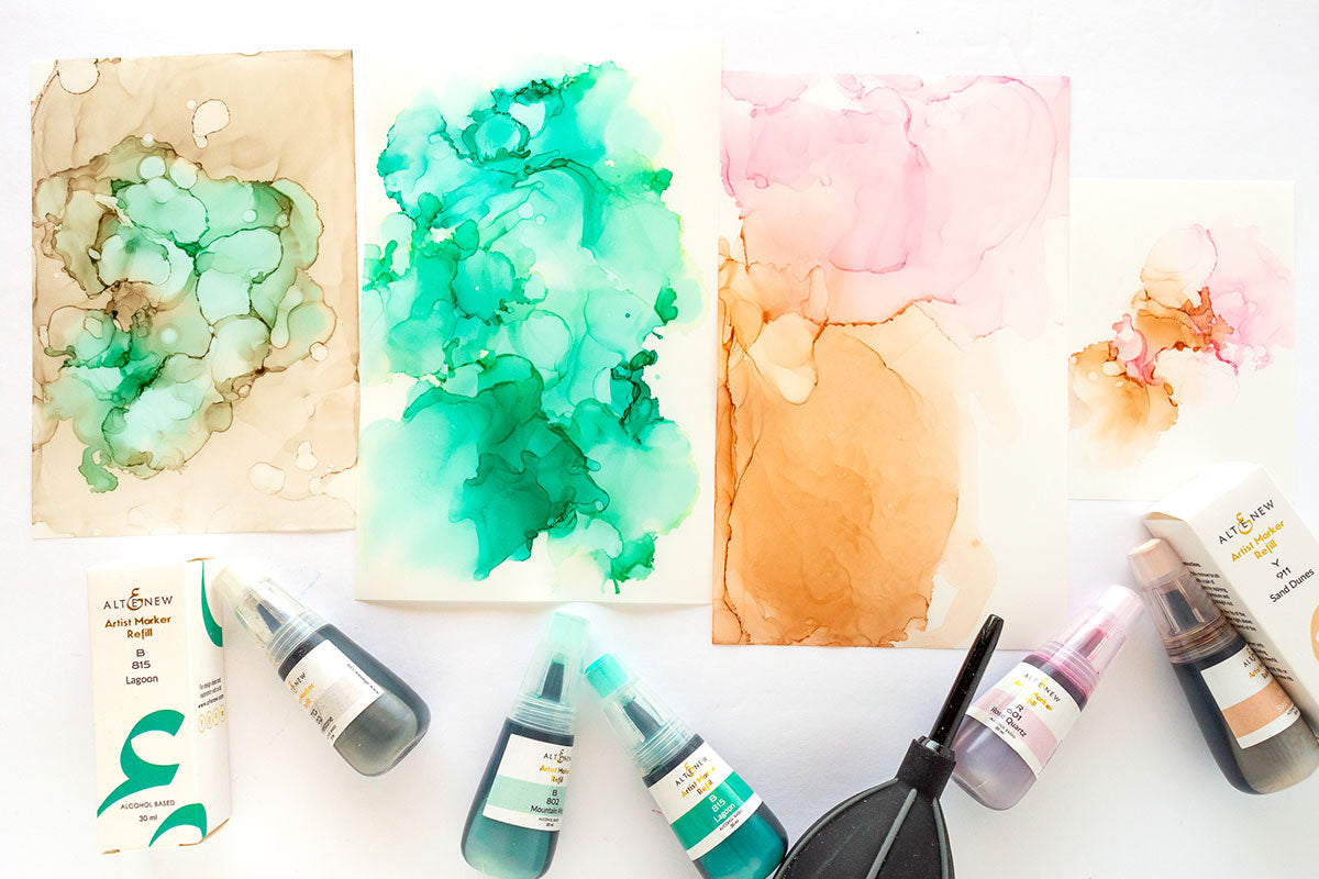 Alcohol Ink Blending Solution vs. Alcohol vs. Home Made Solution