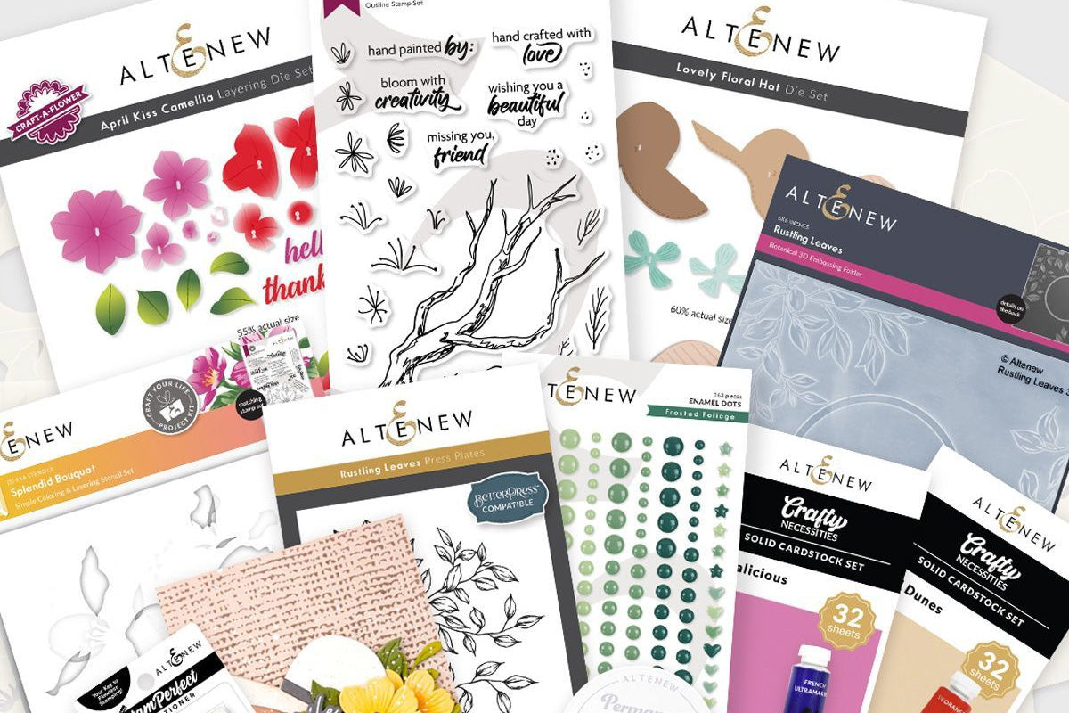 A collection of crafting products from Altenew's March 2024 release