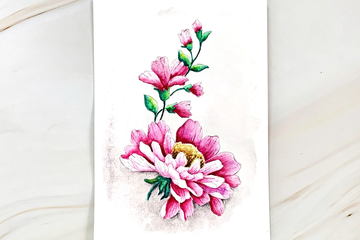 Flowers for Beginners: watercolor coloring book for adults beginners