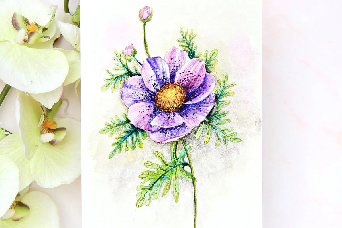 Flowers for Beginners: watercolor coloring book for adults beginners