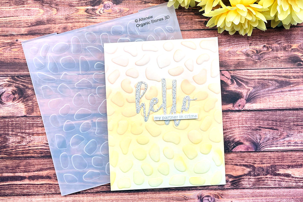 Scattered Florals, Multi-Level Textured Impressions Mini Embossing Folder